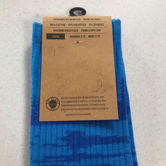 NWT Locale Blue Moon Beer Socks Blue OSFM Thick Heavy Warm - Picture 4 of 4